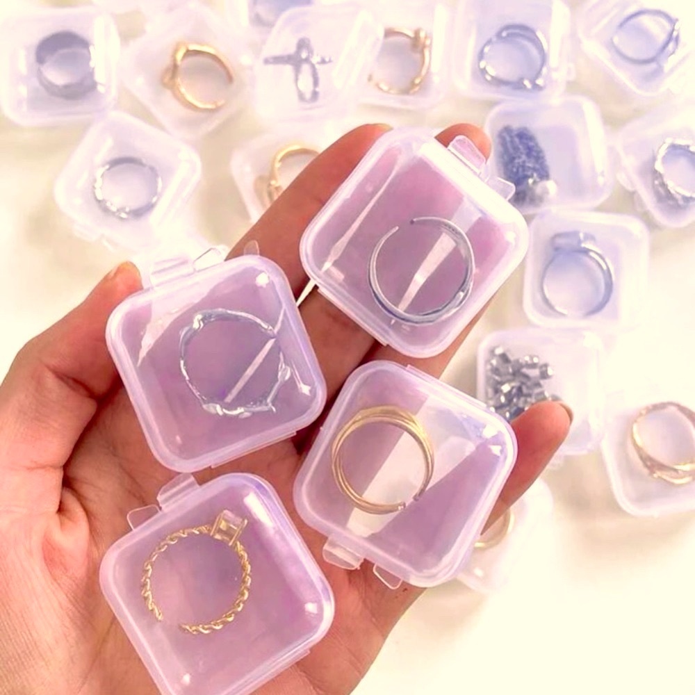 15 pack Clear Clasping Jewelry Storage Boxes
